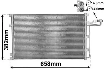 Produktbild von VAN WEZEL 59005139 Kondensator Klimaanlage Klimakondensator für VOLVO V50 (545)