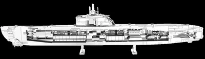 Obrázok produktu pre Metal Earth German U-boat Type XXI, Model ponorky, Montážna sada, German U-boat Type XXI, Akékoľvek pohlavie, Kov, Náročné