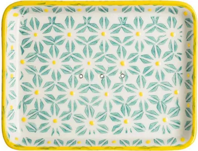 Immagine prodotto di Portasapone in Vetroceramica - retro bianco/giallo/turchese