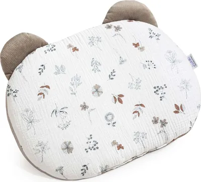Produktbild von Simply Nature Musselin & Latte Velvet Kissen Teddybär-Kopf 26x36cm