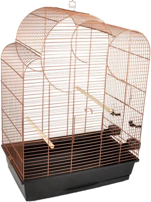 Produktbild von Flamingo Vogelkäfig – Voliere Vögel – Wammer 1 Kupfer/Schwarz – 54×34×75 cm – 2