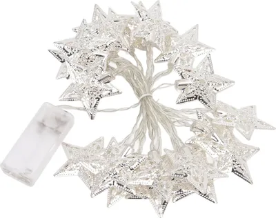 Image de Guirlande lumineuse étoilée 20LEDs 3 mètres Guirlande lumineuse étoilée pour chambre à coucher Noël Décoration de jardin Lumière chaude