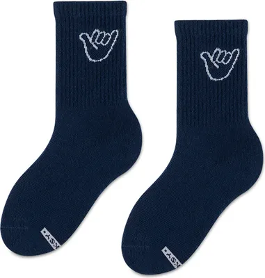Produktbild von ZOOKSY - Socken Kinder fur Jungen a Mädchen 1 Paar SURF I Größe (24-29) I Lustige lange Socken I Baumwolle Lange socken I Socken mit Einem Thema Surf I Geschenk für die Schule I SHAKA