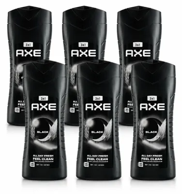 Produktbild von AXE Black 3-in-1 Duschgel 400 ml – 6er Pack