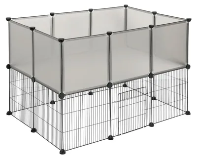 Immagine prodotto di Animali domestici - Gatto - Cane - Interno - Gabbia - Esterno - 107 cm x 72 cm x 72 cm - Grigio