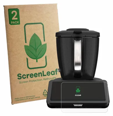 Produktbild von 2x ScreenLeaf Schutzfolie für Vorwerk Thermomix TM7 nachhaltiger Displayschutz Display Schutz Folie Klar Transparent