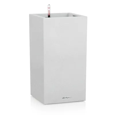 Obrázek produktu pro LECHUZA Canto Stone Column 40 Blumentopf - Komplettset, Quarzweiß