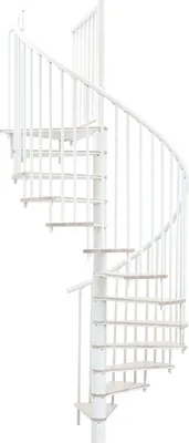 Produktbild von Minka Spindeltreppe Switch 36 - 295cm Geschosshöhe Weiß Weiß 120cm Durchmesser
