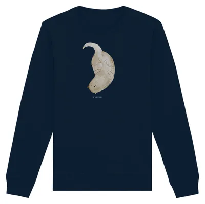 Produktbild von Mr. & Mrs. Panda Baumwoll Pullover Otter Kopfüber Größe XS - French Navy - Geschenk, Seeotter See, Pulli, Niedlich, Sweater, Nachhaltiger, Süß, Sweatshirt