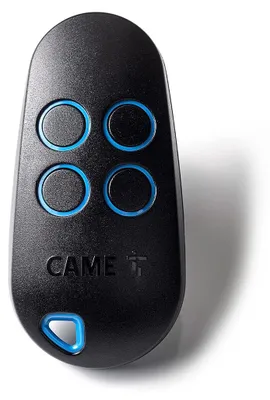 Produktbild von CAME TOP44RBN Funkfernbedienung 433,92 MHz Rolling-Code, 4 Kanäle, Schwarz/Blau – TOP44RBN Black/Blue
