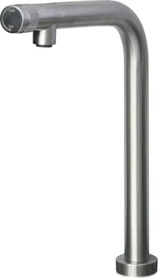 Produktbild von AquaCucina 53890-E Fensterarmatur PURE in EDELSTAHL matt gebürstet / Küchenarmatur / Einhebelmischer