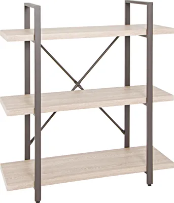 Immagine prodotto di Scaffale da ufficio HAKU, marrone, rovere chiaro - metallo, pannello alveolare, L/A/P: 90x102x33 cm