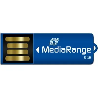 Produktbild von MediaRange MR975, 8 GB, USB Typ-A, 2.0, 14 MB/s, Ohne Deckel, Blau