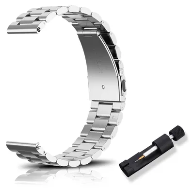 Obrázek produktu pro Nerezový řemínek – rychlé zapínání – hodinkový pásek 16 mm/18 mm/20 mm/22 mm – vhodný pro dámské i pánské hodinky – leštěný design
