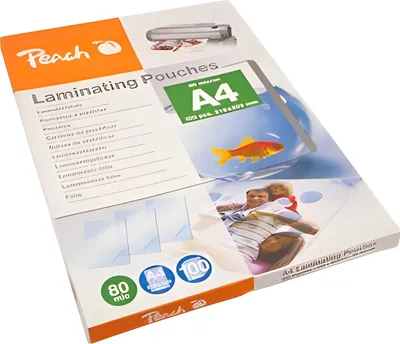 Produktbild von Peach Laminierfolien A4  80mic glänzend PP580-02       100PK