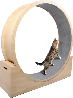 Produktbild von Elmato 10701 Katzenlaufrad Simba L ca. 120cm in Natur/grau meliert