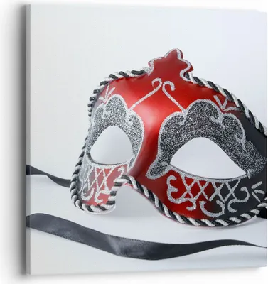 Produktbild von Bild auf Leinwand - Leinwandbild - Venedig Karneval Maske - 40x40cm - Wand Bild - Wanddeko - Leinwanddruck - Bilder - Kunstdruck - Wanddekoration - Leinwand bilder - Wandkunst - AC40x40-2380