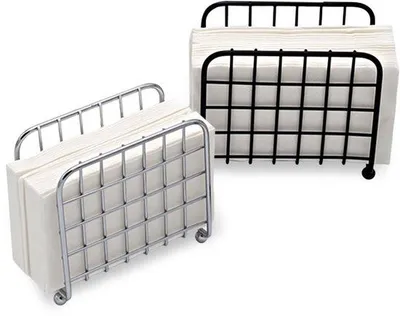 Produktbild von Unyqoos® 2er-Set Metall-Serviettenhalter aus Eisen – rutschfeste Tischständer für Restaurant, Hotel & Zuhause, elegantes Design