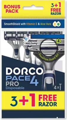 Zdjęcie produktu dla Maszynka do golenia Dorco Pace Pro 4 z 3 wkładami