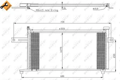 Obrázok produktu pre NRF Kondenzátor, klimatizácia 35315