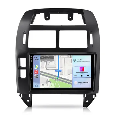 Zdjęcie produktu dla Radio samochodowe Hexinex 9 cali, Android 15, Carplay, 4GB+64GB, przeznaczone do VW Polo 9N (2001-2009), z GPS, Wi-Fi, Bluetooth, sterowaniem z kierownicy (SWC), FM, RDS, USB i procesorem DSP