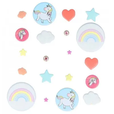 Produktbild von 20 Musterklammern - Regenbogen