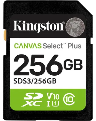 Obrázek produktu pro Kingston SDS3/256GB SD karta 256GB Kingston SDXC Canvas Plus Gen3 C10 retail