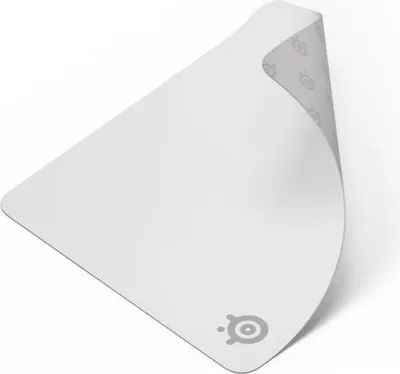 Image de Tapis de souris gaming SteelSeries QcK L, Blanc, 450 x 400 x 2 mm, Tissu micro-tissé