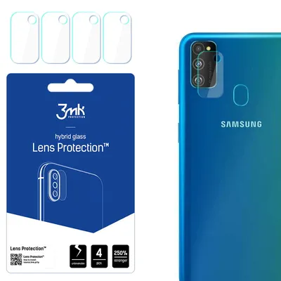 Produktbild von 3mk Hybridglas Lens Protection für Samsung Galaxy M30s Kamera Objektiv Kameralinse 0,16mm 6H (4 Stück)