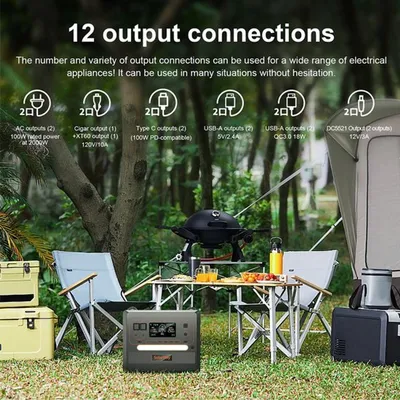 Immagine prodotto di Centralina portatile di energia - 2500W - Carrello - 2304Wh - Batteria LiFePO4 - Per uso domestico e all'aperto