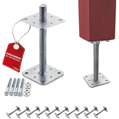 Produktbild von SOTECH Pfostenträger M24 110 x 110 x 250 mm feuerverzinkt – Einschlag-Bodenhülse (10 Stück)