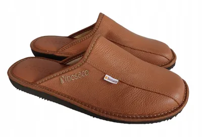 Produktbild von Bosaco Lederpantoffeln Herren – Übergangsschuhe Braun mit Rutschfester EVA-Sohle, Leicht, Flexibel, Bequem & Atmungsaktiv für jeden Tag, Gr. 46