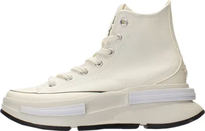 A side view of a white Converse Run Star Legacy Cx sneaker against a white background.