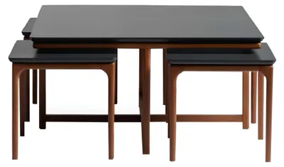 Produktbild von Gruppe Couchtische Beistelltische Kaffeetische Sofatische Holz Schwarz