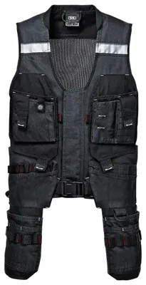 Immagine prodotto di Gilet da lavoro Sir Safety in denim e Cordura con numerose tasche, da uomo, blu, 4XL, blu