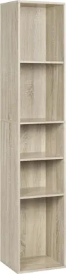 Immagine prodotto di Libreria Divisorio - Scaffale autoportante - 5 scomparti - 30 x 151 x 26 cm - Legno - Rosso
