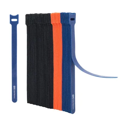 Obrázok produktu pre 100 kusov opakovateľne použiteľných kábloch s suchým zipsom, dĺžka 20 cm