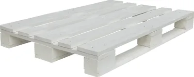 Produktbild von Weiße Deko-Palette aus gehobeltem Holz, 120x80x14 cm