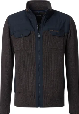 Produktbild von CASAMODA Herren Strickjacke Reißverschluss Regular-Fit Braun M