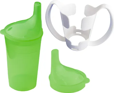 Productafbeelding van Sundo Drinkbekerset met houder voor thee en pap - Lang mondstuk - Groen