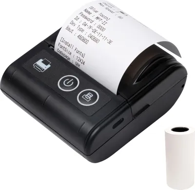 Zdjęcie produktu dla Przenośna mini termiczna drukarka paragonów Podłączenie USB i BT Bezprzewodowa drukarka 2 cale 57 mm z dużą prędkością i 1 rolką papieru w środku Kompatybilna z iOS Android Windows do sprzedaży detalicznej w restauracjach