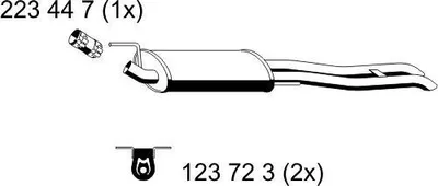Produktbild von ERNST 142175 Endschalldämpfer für VW GOLF III Variant (1H5) Auspuff