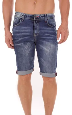 Produktbild von Cipo & Baxx Herren Jeans Capri Bermuda Shorts CK176 Blau