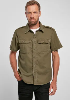 Image de Brandit Vintage Shirt Short Sleeve olive, XXL
