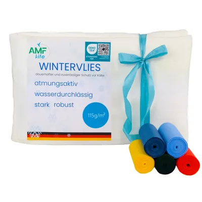 Produktbild von AMF Life Wintervlies, 120g/m², inkl. 5 Bänder, weiß 1,5m x 10m