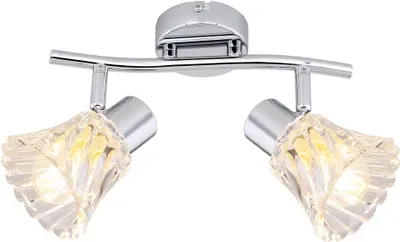 Immagine prodotto di Faretto da parete e soffitto cromo/trasparente E14 2x40W Hestia 5300 Rabalux