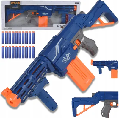 Produktbild von Lolex | Automatische Wurfwaffe - 66 X 24 X 6 Cm - Sicheres Spielzeug - Schwammflechtwerk - Für Kinder Ab 3 Jahren