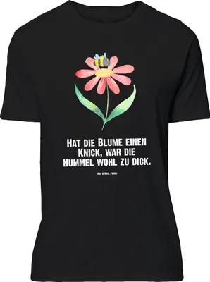 Produktbild von Mr. & Mrs. Panda Größe L T-Shirt Hummel Blume - Schwarz - Geschenk, mit Spruch, Wespe, Tshirt, Lustige Sprüche, Biene, Hummeln, Shirt, Natur