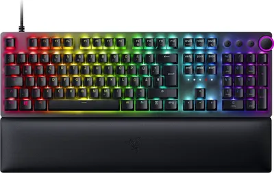 Produktbild von Razer Huntsman V2 - Tastatur - Hintergrundbeleuchtung - USB - Deutsch - Tastenschalter: Razer Clicky Optical Purple