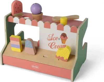 Produktbild von Dantoy Holz-Eisstand Spielzeug Set 12-teilig in Box